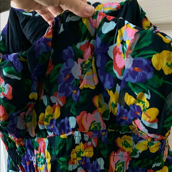 Anthropologie floral strapless maxi somerset dress sz XL - Picture 6 of 7